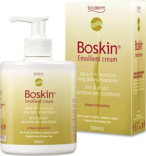 Boderm Boskin Emollient Cream Crema hidratant pentru regenerare pentru piele atopică 500ml — preț și oferte