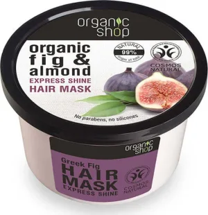 Organic Shop Organic Fig & Almond Express Shine Mască de Păr pentru Păstrarea Culorii 250ml