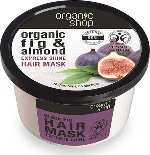 Organic Shop Organic Fig & Almond Express Shine Mască de Păr pentru Păstrarea Culorii 250ml — preț și oferte