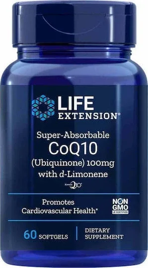 Life Extension Super-Absorbale CoQ10 D-Limon fără Gluten 100mg 60 softgels