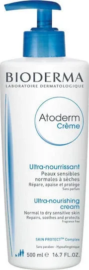 Bioderma Atoderm Creme Ultra-Nourishing Cream Normal To Dry Crema hidratant pentru corp cu Acid hialuronic pentru piele uscată & sensibilă 500ml — preț și oferte