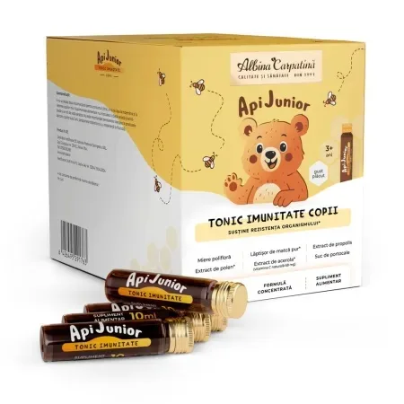 Apijunior Tonic imunitate copii, 30 fiole, Albina Carpatina — preț și oferte