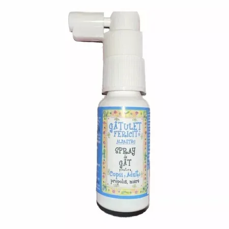 Spray de gat pentru copii si adulti cu albastru de metilen – Gatulet Fericit, 20 ml PRISACA TRANSILVANIA — preț și oferte