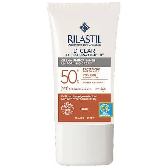 Rilastil D-Clar Uniforming Cremă Antisolară de Față SPF50 cu Pigment Deschis 40ml — preț și oferte