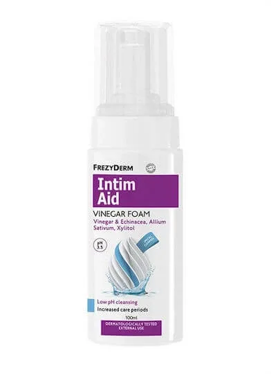 Frezyderm Intim Aid Spumă cu Oțet Spumă de Curățare Specială pentru Zona Sensibilă Perioadă de Îngrijire Intensificată 100ml — preț și oferte