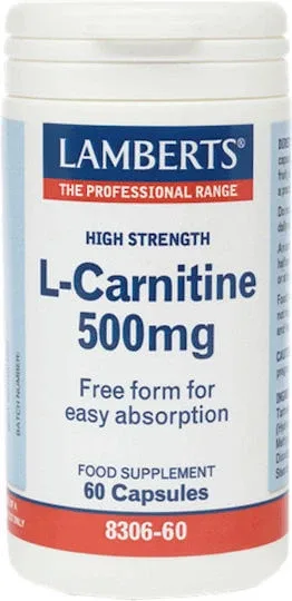 Lamberts L-carnitine cu Carnitină 500mg 60 capace — preț și oferte