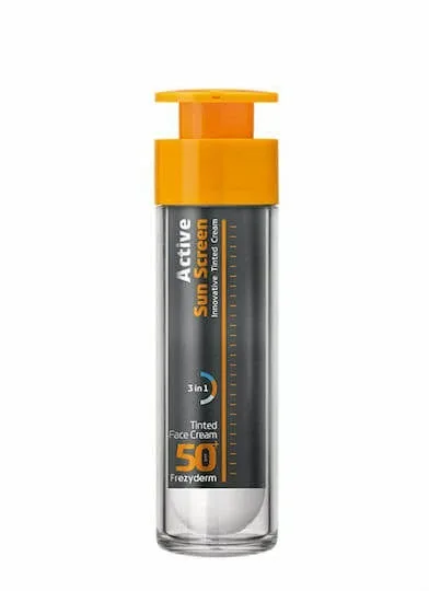 Frezyderm Active Sun Screen Innovative Tinted Cremă Solară de Față Rezistentă la Apă SPF50 cu Pigment 50ml — preț și oferte