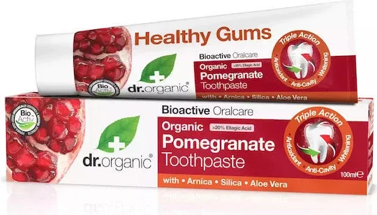 Dr.Organic Pomegranate Pastă de dinți pentru Dinți sensibili și Carii dentare 100ml — preț și oferte