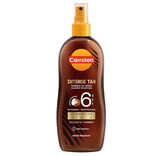 Carroten Intense Tan Ulei de Plajă Rezistent la Apă pentru Corp SPF6 sub Formă de Spray 200ml — preț și oferte