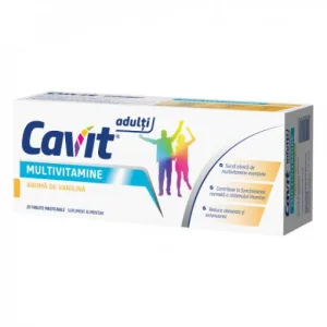 Cavit Multivitamine Adulti vanilie, 20 comprimate masticabile – Biofarm