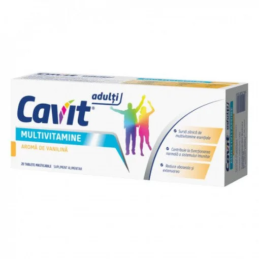 Cavit Multivitamine Adulti vanilie, 20 comprimate masticabile – Biofarm — preț și oferte