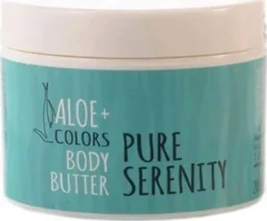 Aloe Colors Pure Serenity cu parfum de magnolie Butter hidratant pentru corp cu Aloe Vera & Aromă White Musk pentru piele uscată/foarte uscată & sensibilă 200ml
