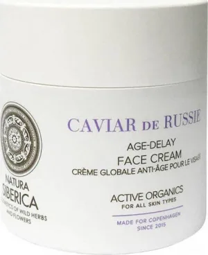 Natura Siberica Age-Delay Cremă de Față 24h pentru Hidratare și Anti-îmbătrânire cu Acid Hialuronic și Caviar 50ml