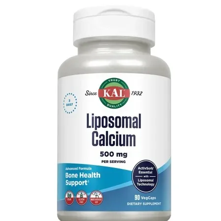 Liposomal Calcium 500 mg, 90 capsule vegetale, KAL, Secom — preț și oferte