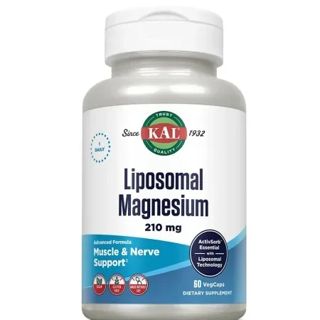 Magneziu Liposomal 210 mg, 60 capsule vegetale, KAL, Secom — preț și oferte