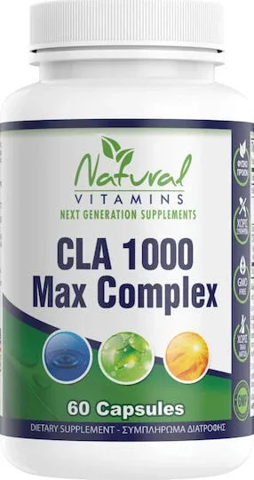 Natural Vitamins cu CLA 1000mg și Gust Unflavoured 60 capace