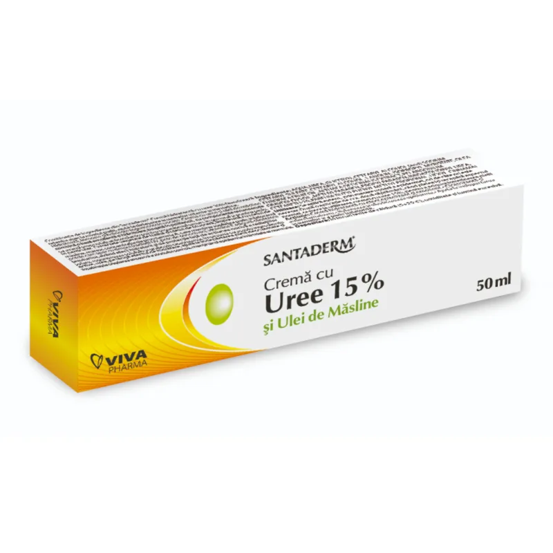 Crema cu uree 15% si ulei de masline Santaderm, 50 ml, Viva Pharma — preț și oferte