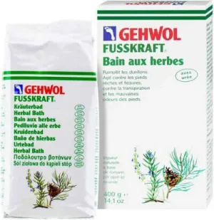 Gehwol Fusskraft Herbal Bath Săruri de Curățare pentru Bătături, Calozități și Călcâie Crăpate cu Uree 400gr