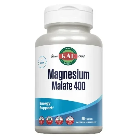 Magnesium Malate, 400 mg, 90 tablete, KAL, Secom — preț și oferte