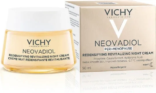 Vichy Neovadiol Peri-Menopauză Cremă de Față de Noapte pentru Anti-îmbătrânire, Tonifiere și Strălucire cu Acid Hialuronic 50ml — preț și oferte