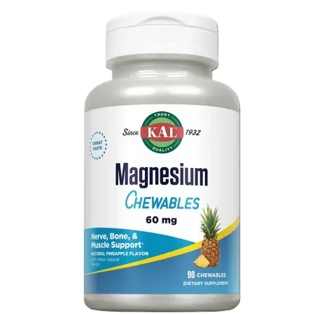 Magnesium Chewable 60 mg, 90 tablete, KAL, Secom — preț și oferte