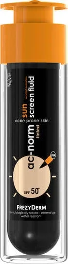 Frezyderm Ac-Norm Sun Screen Tinted Cremă de Față Waterproof cu Protecție Solară SPF50 cu Pigment 50ml — preț și oferte