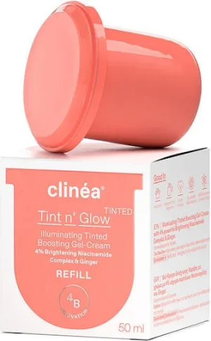 Clinea Tint N' Glow Light Refill Gel de Față de Zi Colorat pentru Strălucire cu Niacinamidă și Prebiotice 50ml