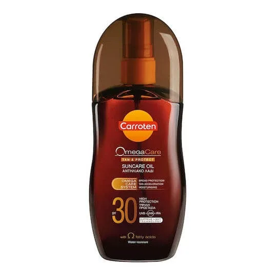 Carroten Omega Care Tan & Protect Ulei de Plajă Rezistent la Apă pentru Corp SPF30 150ml — preț și oferte