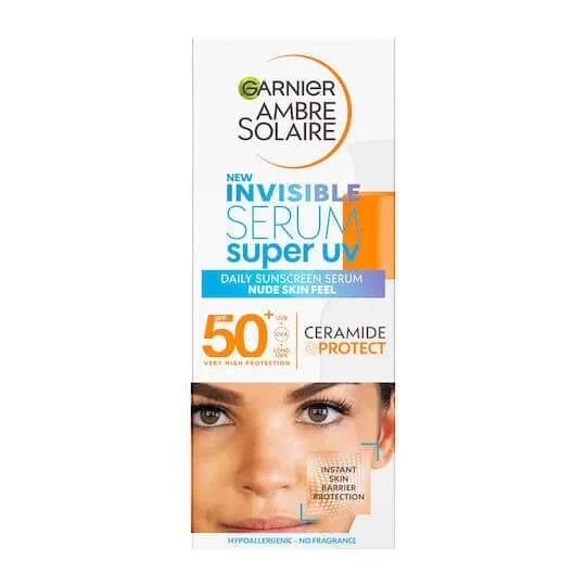 Garnier Ambre Solaire Super UV Invisible Serum Loțiune de Față cu Protecție Solară SPF50 30ml — preț și oferte
