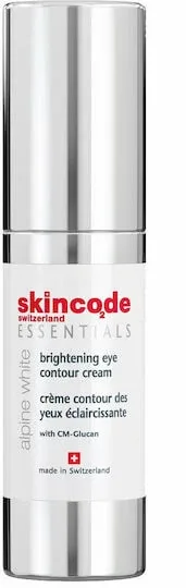 Skincode Essentials Alpine White Cremă Anti-îmbătrânire de Ochi împotriva Cearcănelor pentru Strălucire 15ml — preț și oferte
