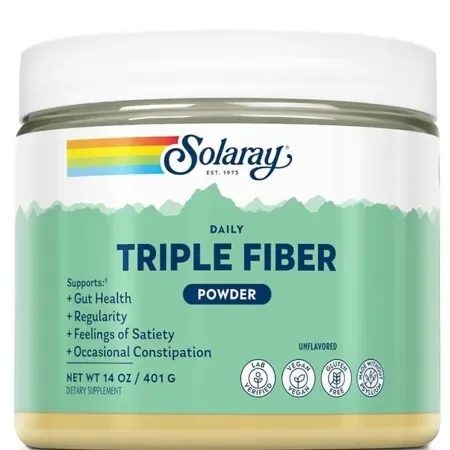 Triple Fiber Solaray, 401 g pudra, Secom — preț și oferte
