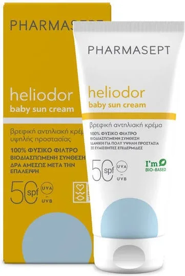 Pharmasept Heliodor Waterproof Bebeluș Crema de Soare Emulsie pentru Față & Corp SPF50 100ml 518949 — preț și oferte