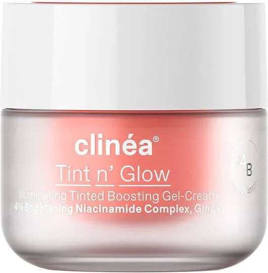 Clinea Tint n' Glow Light Gel de Față de Zi Colorat pentru Anti-îmbătrânire și Strălucire cu Niacinamidă și Prebiotice 50ml — preț și oferte