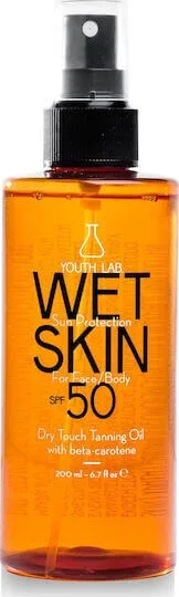 Youth Lab. Wet Skin Ulei de Protecție Solară Waterproof Pentru Față și Corp SPF50 Spray 200ml — preț și oferte