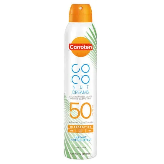 Carroten Coconut Dreams Spray Waterproof Protecție Solară pentru Corp SPF50 200ml — preț și oferte