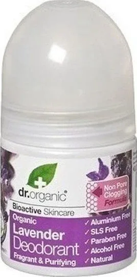 Dr.Organic Lavender Lavanda Deodorant Natural sub formă de Roll-On Fără aluminiu 50ml — preț și oferte