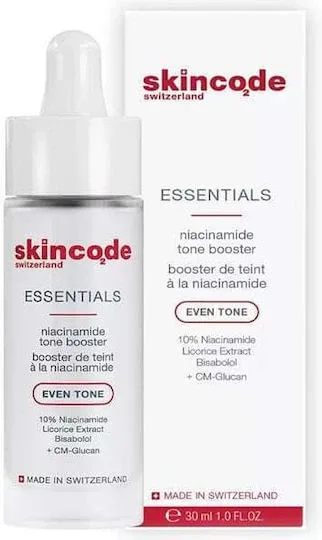Skincode Essentials Even Tone Booster Fata Cu Niacinamidă Pentru Strălucire Și Pete Pigmentare 30ml — preț și oferte