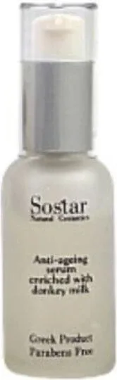 Sostar Serum Hidratant și Anti-îmbătrânire Pentru Față cu Lapte de Măgăriță și Acid Hialuronic pentru Strălucire și Tonifiere 30ml — preț și oferte
