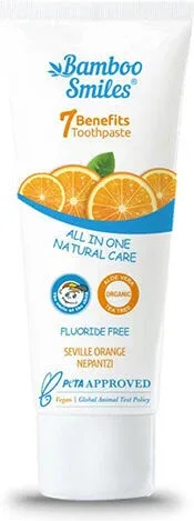 Bamboo Smiles All In One Natural Care Pastă de dinți Fără fluor Portocală amară 75ml