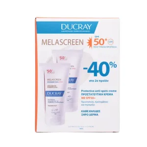 Ducray Melascreen UV Cremă Bogată Anti-Pete Maronii Piele Uscată 2x50ml Cremă Solară Waterproof pentru Față SPF50 2x50ml