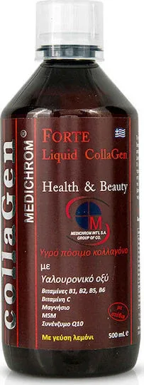 Medichrom Forte Liquid Collagen cu Acid Hialuronic 500ml Lămâie — preț și oferte