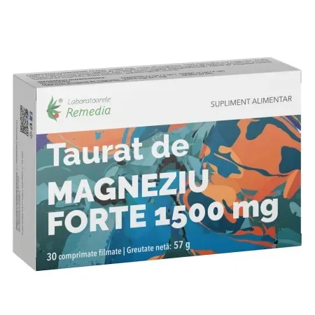 Taurat de magneziu Forte, 1500 mg, 30 comprimate, Laboratoarele Remedia Lab. Remedia — preț și oferte