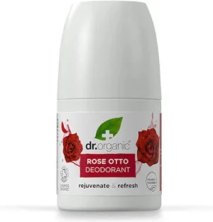 Dr.Organic Rose Otto Trandafir Otto Deodorant Natural sub formă de Roll-On Fără aluminiu 50ml