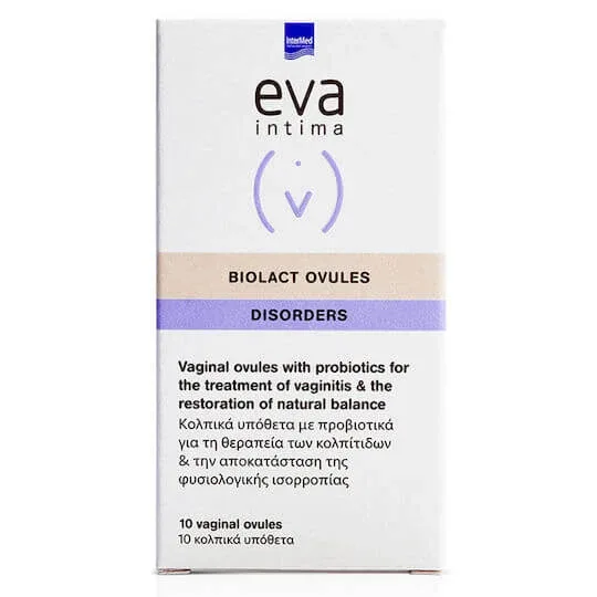 Eva Intima Biolact Ovules Disosrders Ovule vaginale cu probiotice 10buc InterMed — preț și oferte