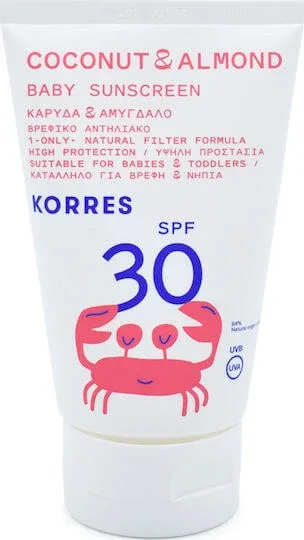 Korres Coconut & Almond Bebeluș Crema de Soare Emulsie pentru Față & Corp SPF30 100ml — preț și oferte