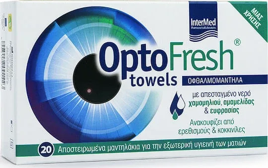 InterMed OptoFresh Șervețele Curățarea pleoapelor pentru Alergii 20buc — preț și oferte