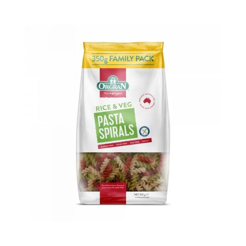 Paste spirale din orez si legume fara gluten, 350g, ORGRAN — preț și oferte