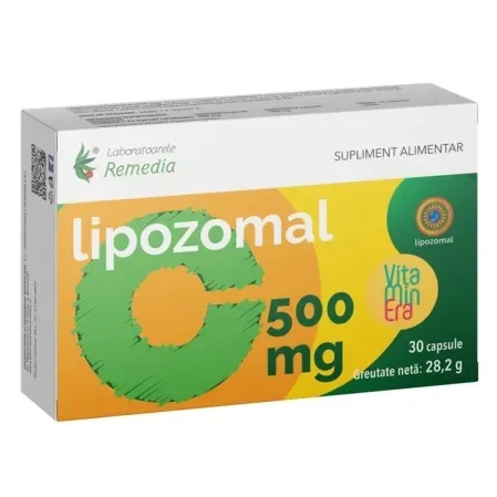 Lipozomal C, 500 mg, 30 capsule – Laboratoarele Remedia Lab. Remedia — preț și oferte