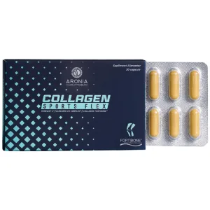 Collagen Sports Flex — 30 capsule cu Fortibone® și Vitamina C Pureway-C®,  Aronia