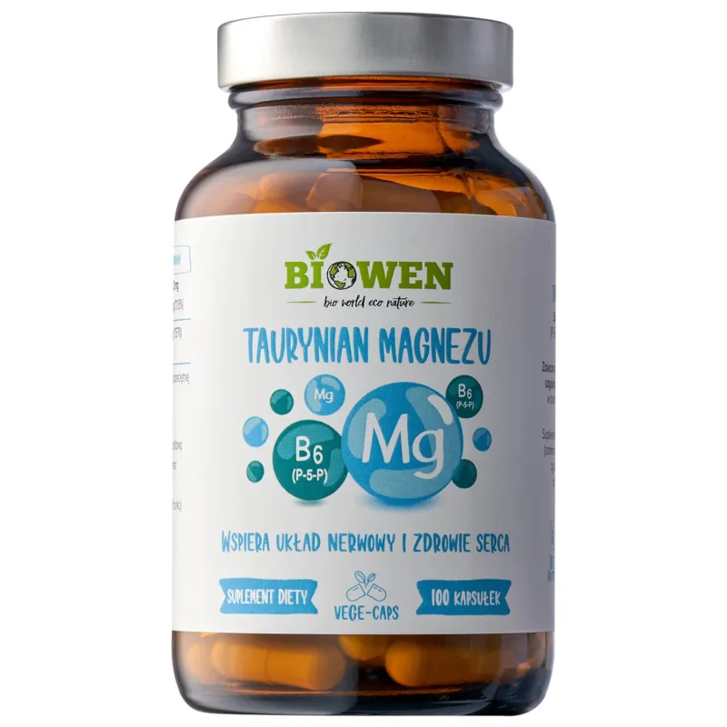 Biowen Taurat de magneziu + vitamina B6, 100 capsule — preț și oferte